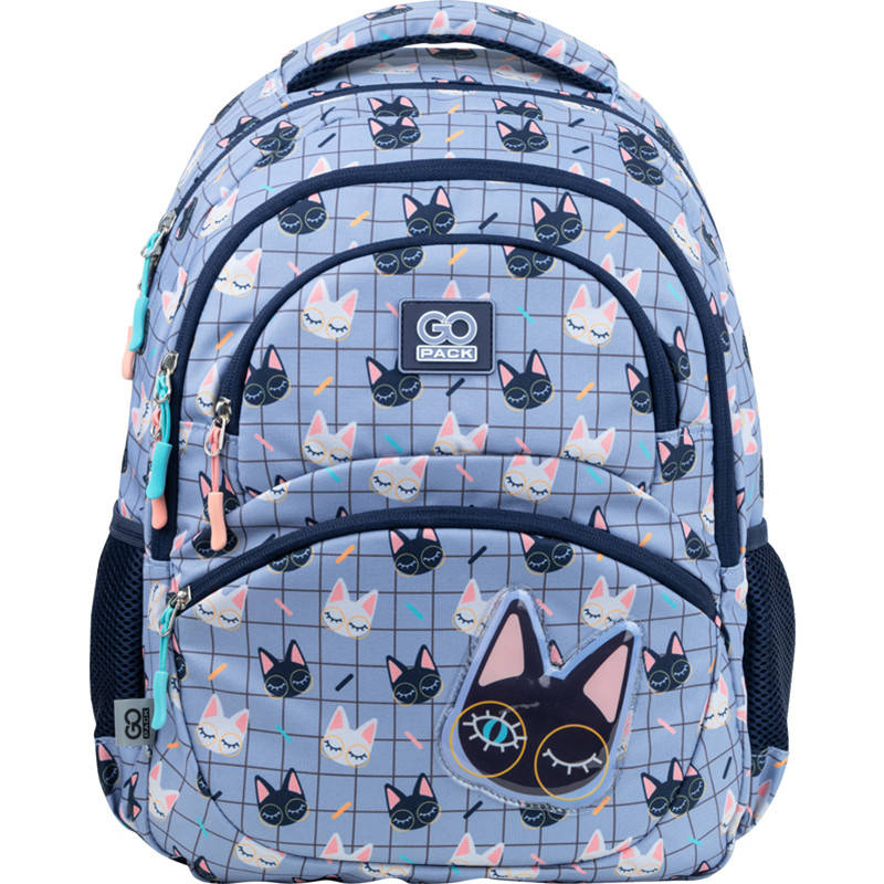 

Рюкзак школьный GoPack Education 175 Funny cats GO22-175M-3 576 г 39x29.5x12 см синий