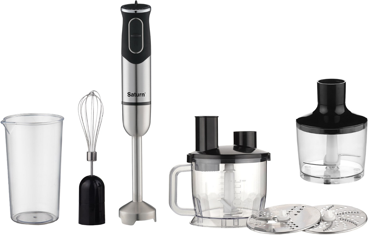 

Погружной блендер многофункциональный с насадками и шинковками Saturn ST-FP9105 600 Вт 2 скорости