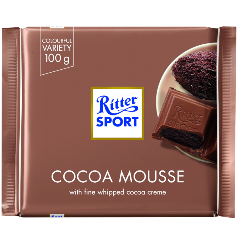 

Шоколад Ritter Sport Kakao-Mousse Какао-мусс 100г (1уп/11шт)