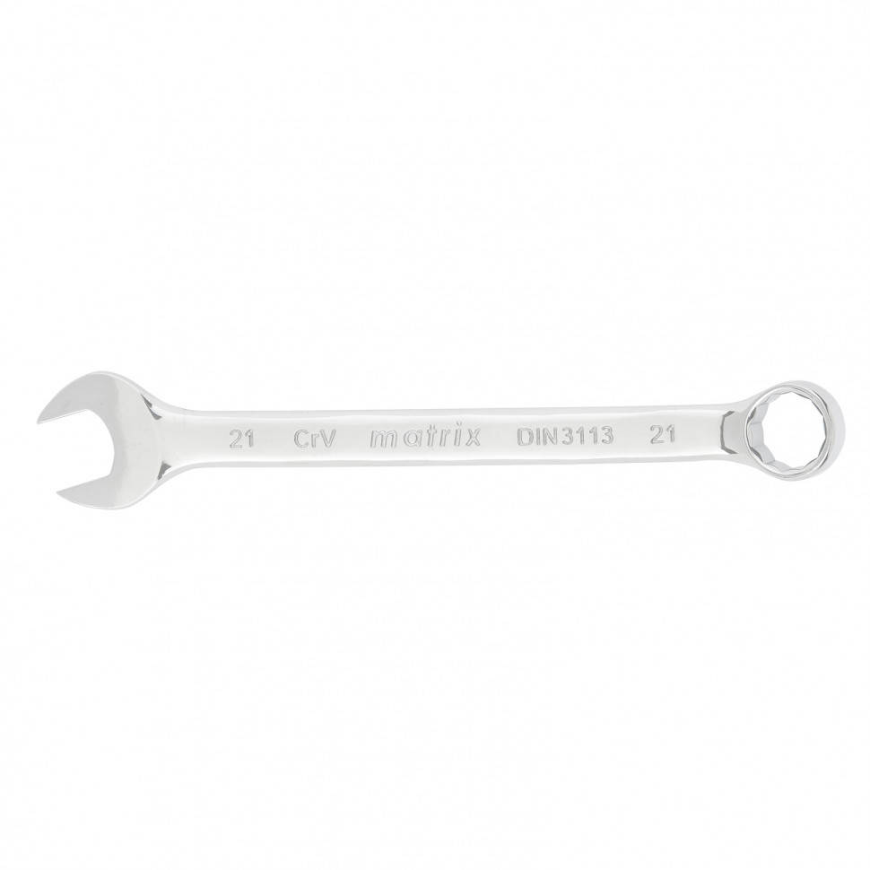 

151659 Ключ комбінований, 21 мм, CrV, полірований хром // MTX