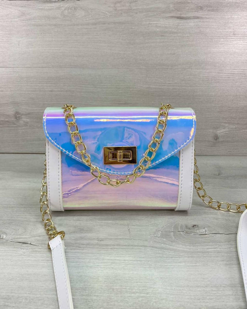 

Женская сумка «Бэсс» перламутровая