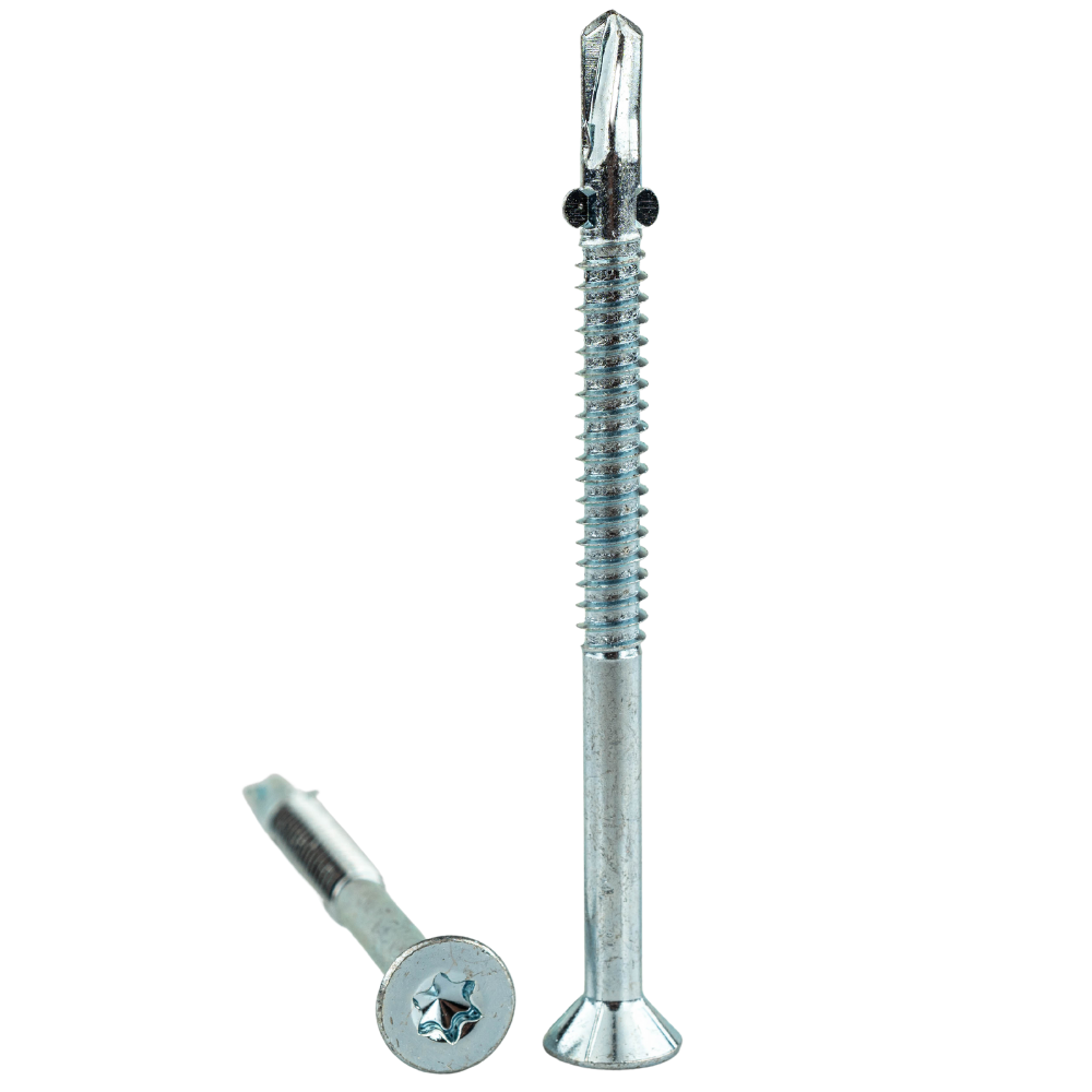 

Саморез-флюгель 6.3х90 со сверлом с крылышками для крепления дерева к металлу Metrex, 50 шт