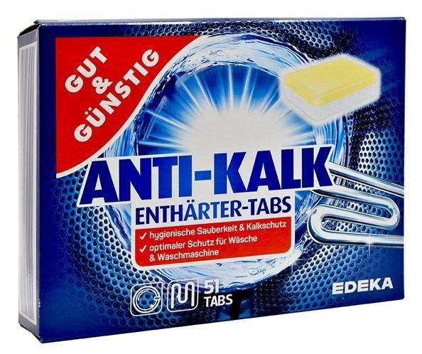 

Таблетки от накипи для стиральных машин Gut & Gunstig Anti-Kalk 51шт