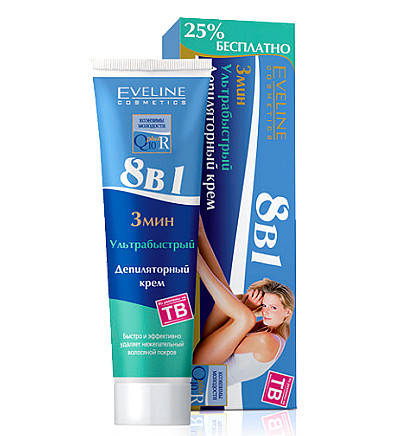 

Ультрабыстрый депиляторный крем R+Q10 8 в 1 (3 мин) Eveline Cosmetics