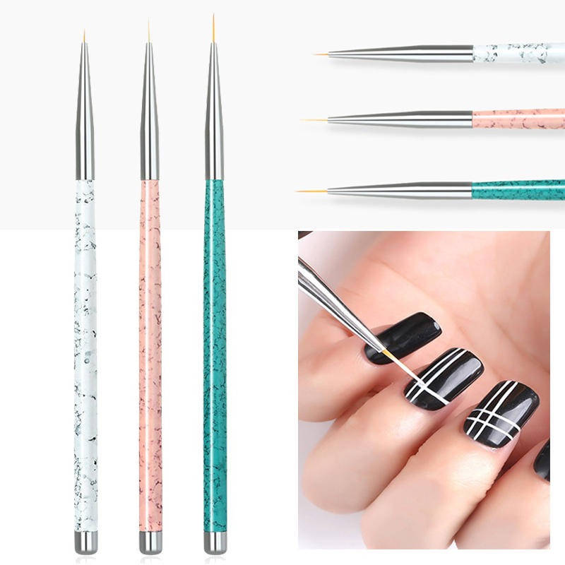 

Набор кистей для росписи ногтей, лайнер для рисования, 3шт./уп.