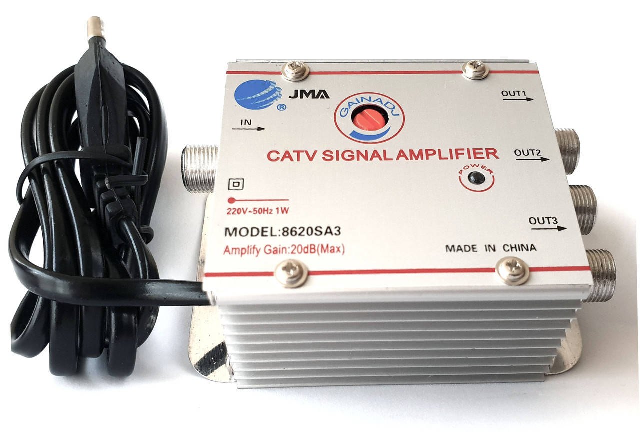 

Усилитель для эфирного и кабельного ТВ. JMA 8620SA3 (на три выхода)