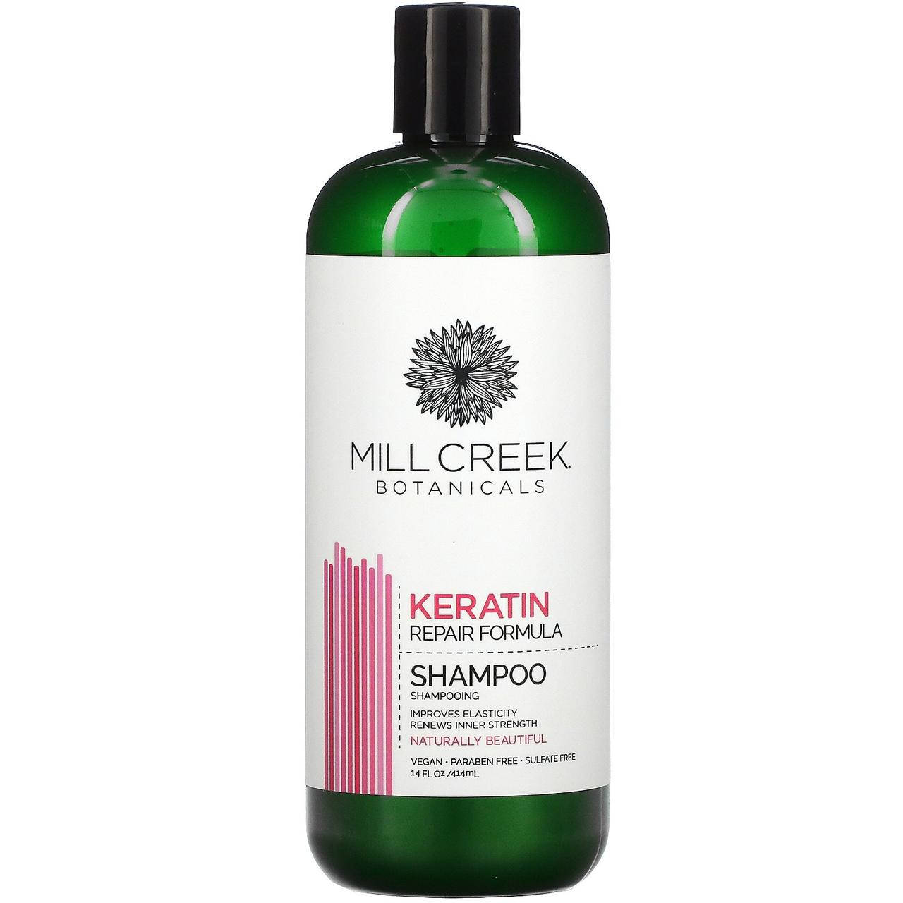 

Mill Creek Botanicals, шампунь с кератином, восстанавливающий, 414 мл (14 жидк. унций)