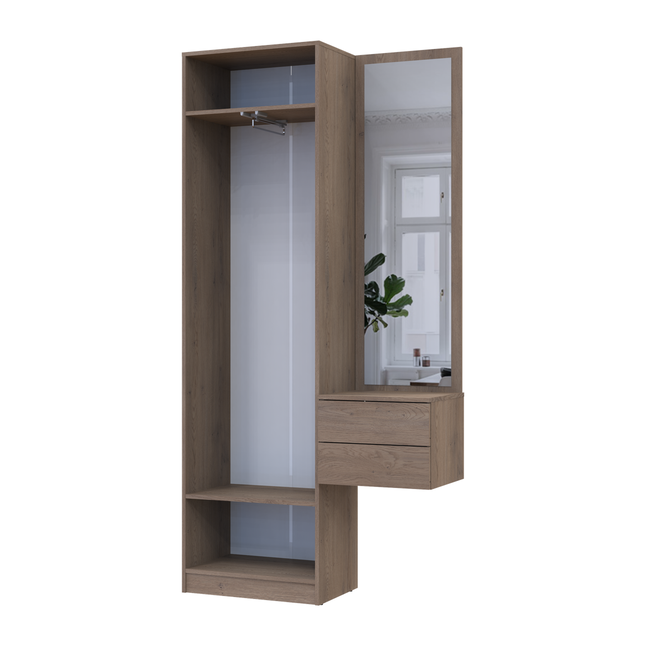 Передпокій Doros Сола 1+2 Канноло/Кашемір ДСП / дзеркало 105х40х215 (42005232) 3