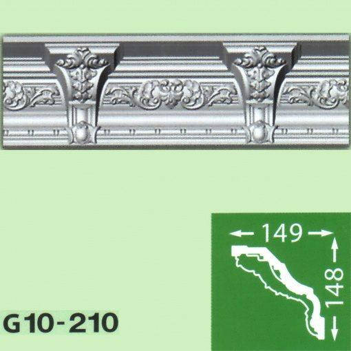 

Багет плинтус потолочный "Baraka" G10-210 148*149 (20шт/кор) ф +, Белый