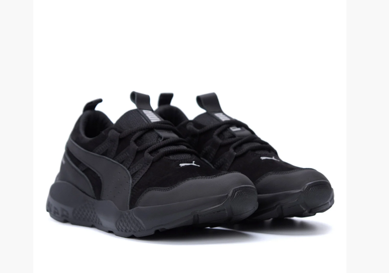 

Мужские кожаные кроссовки Puma Runner black черные, Черный