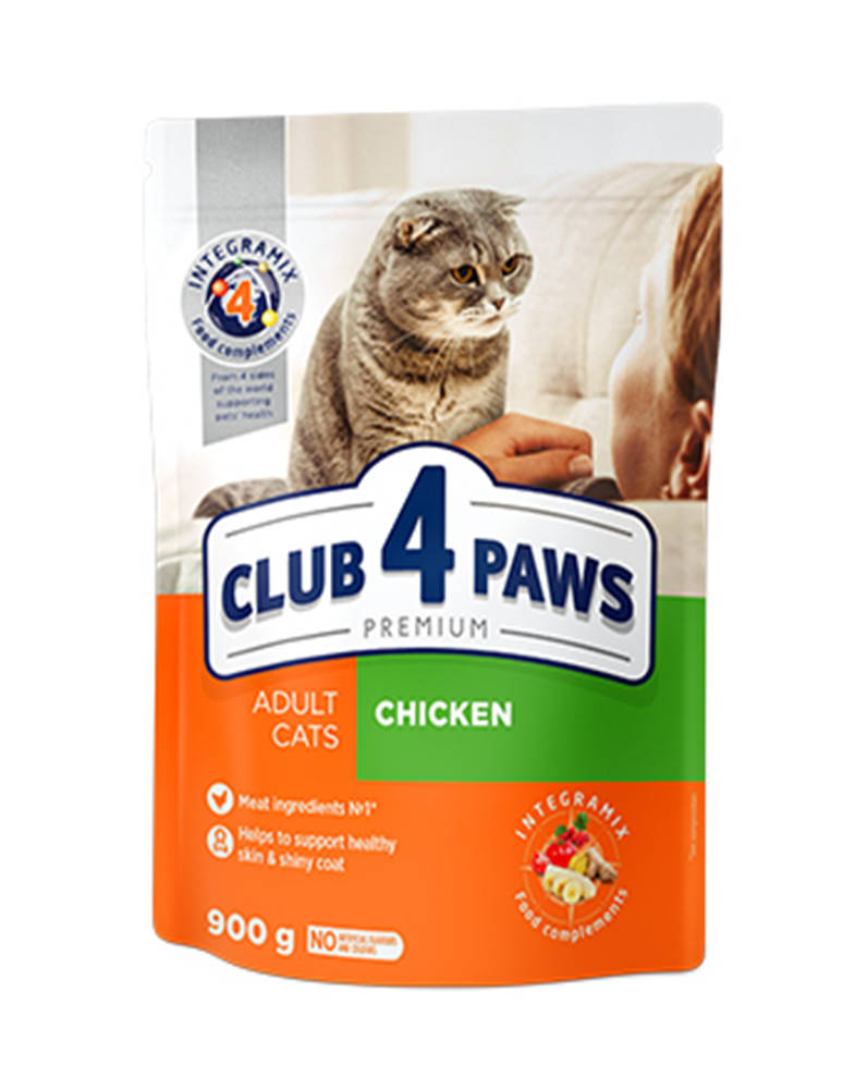 

Клуб 4 лапы Premium Adult Chicken 14 кг