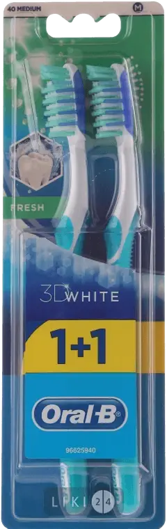 

Зубная щетка Oral-B 3D White Fresh 40, средней жесткости 2 шт