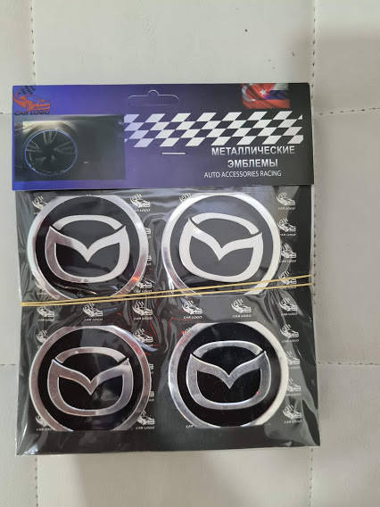 

Наклейки на колпачки, заглушки, наклейки на диски 60 мм Mazda Мазда, Черный