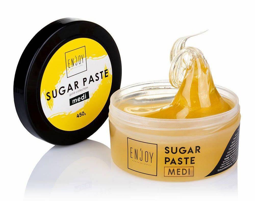 

Сахарная паста профессиональная для шугаринга сахарной депиляции Enjoy 450 г MEDI средней плотности