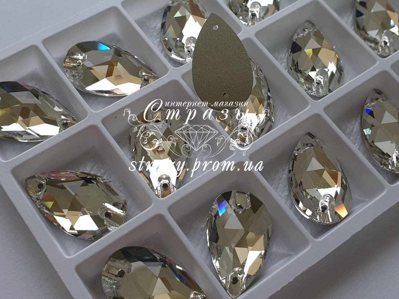 

Стразы Lux Капля 7х12мм. Crystal