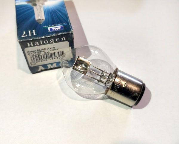 

Лампа фары BA20D 12V 35/35W (груша﻿)