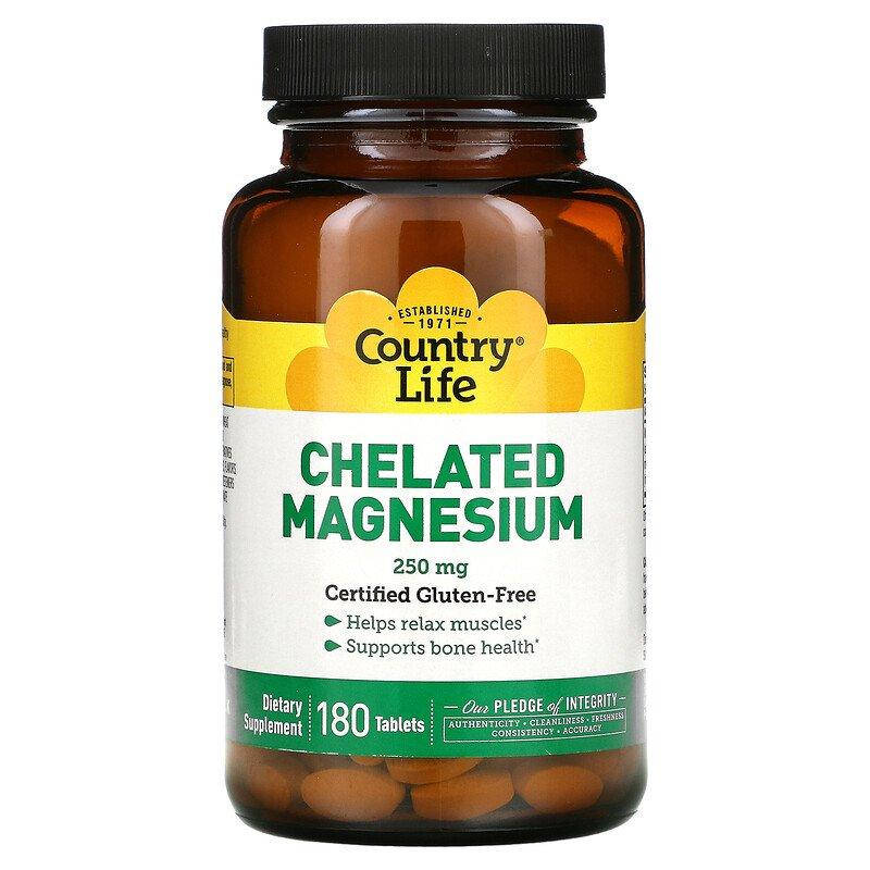 

Country Life Chelated Magnesium 250 mg 180 таблеток