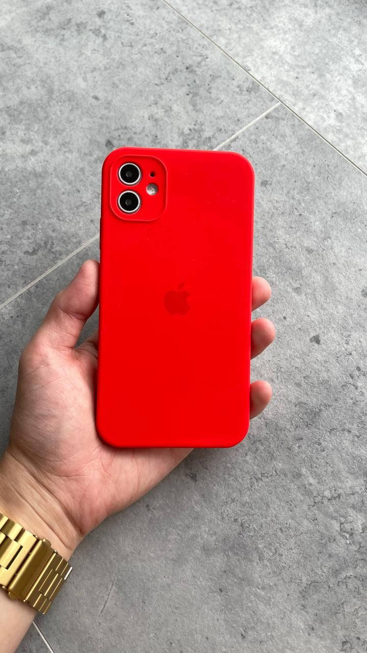 

Силиконовый квадратный чехол на iPhone 11 в стиле iPhone 12-13, square side, full camera прямоугольный 16