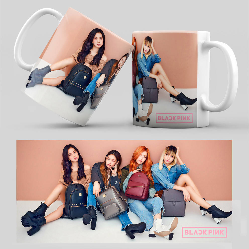 

Чашка 330 мл. белая K-Pop Black Pink 009