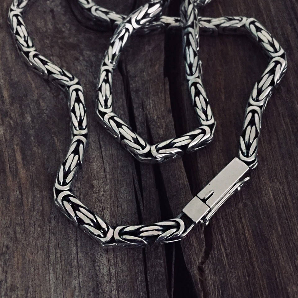 

Серебряная цепочка плетения Лисий хвост