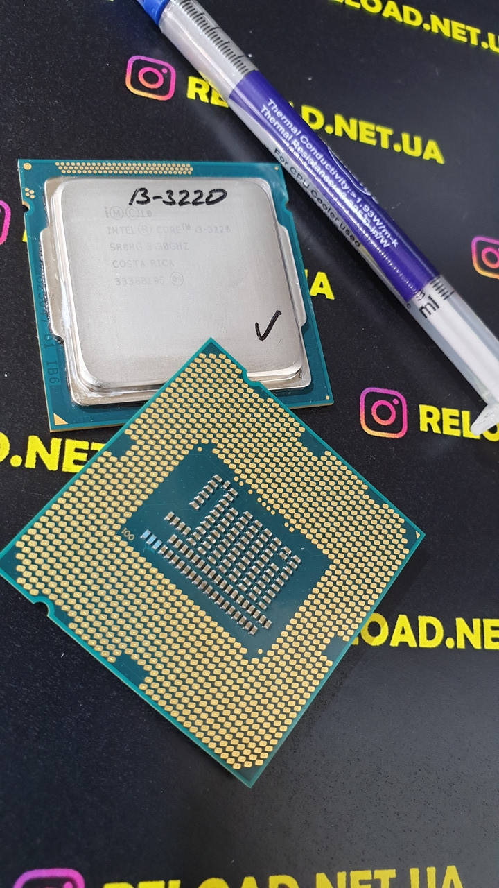 

Процессор Intel Core i3 3220. 1155 2 ядра, 4 потока.