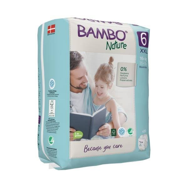 

Эко Подгузники Bambo Nature 6 (16+ кг), 20 шт. Bambo Nature (19256)