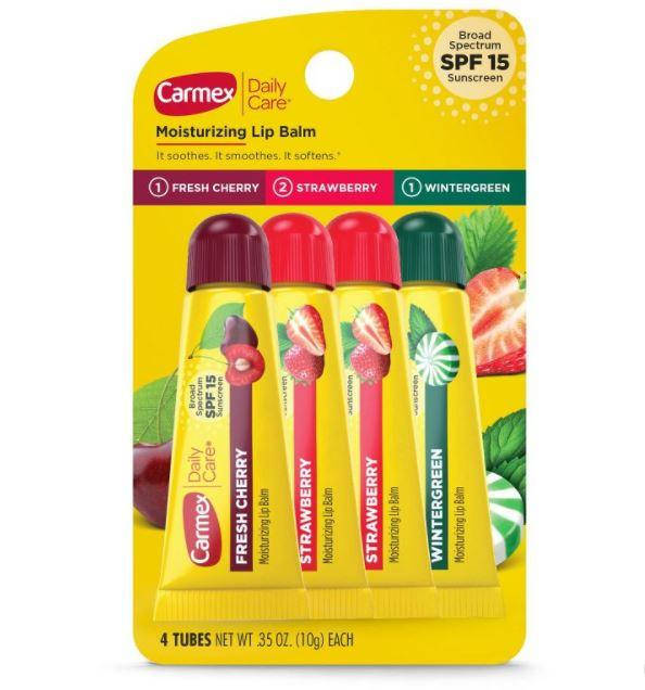 

Набор бальзамов для губ тюбик Carmex Daily Care Lip Balm Moisturizing Tube 4шт