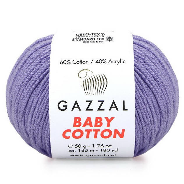 

3420 Пряжа Gazzal Baby Cotton