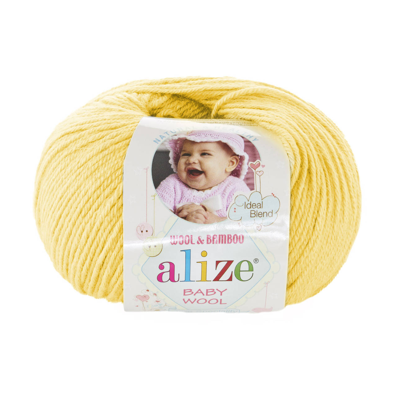 

Пряжа Alize Baby Wool 187 лимонный