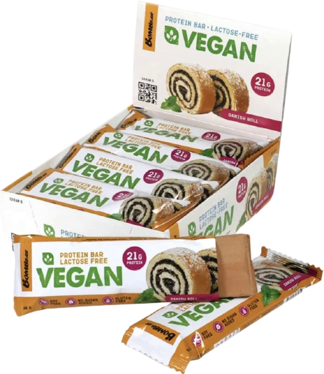 

Протеиновый веганский батончик Bombbar Датский Рулет (60 грамм)