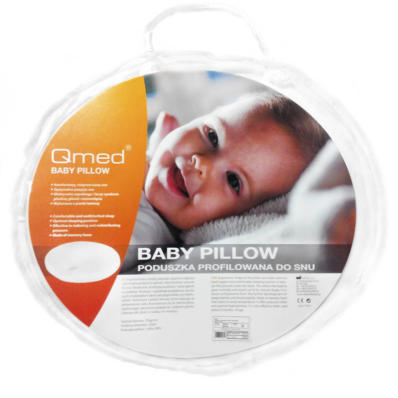 

Qmed Baby Pillow - Ортопедическая подушка для новорожденных, Белый
