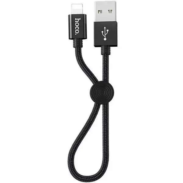 

Кабель USB (папа) = Lightning (папа) 0.25м Hoco X35 Premium Black, Черный