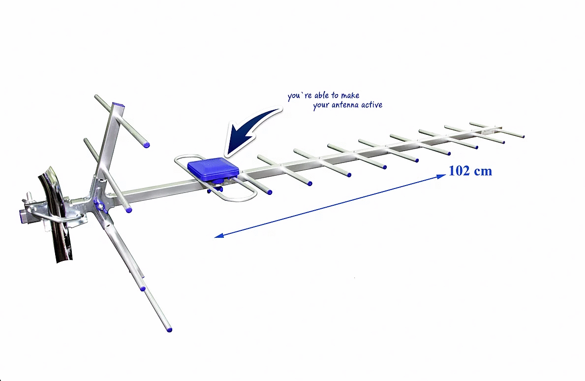 

Цифровая телевизионная наружная антенна EUROSKY ES-007 для тюнеров Т2