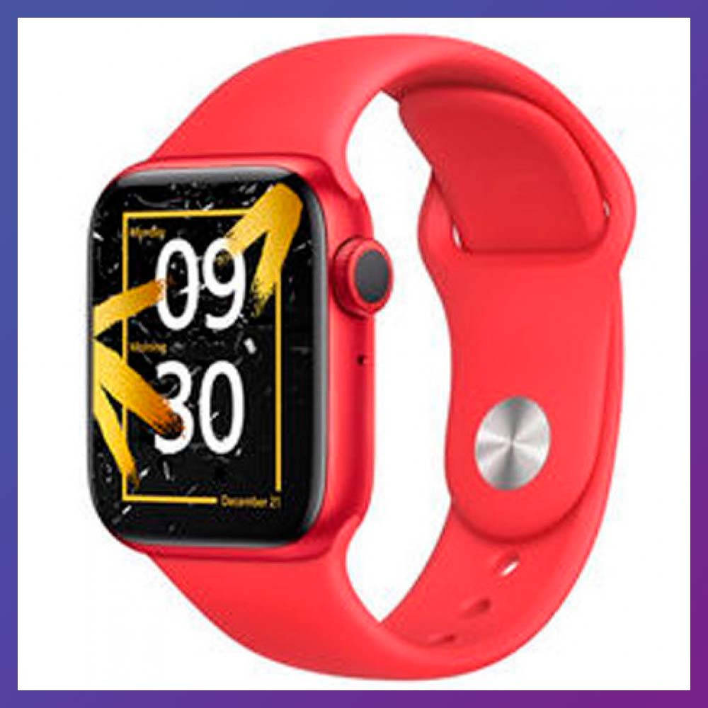 

Смарт часы Фитнес браслет трэккер Smart Watch Z37 44mm температура пульсометром тонометром красные + Подарок