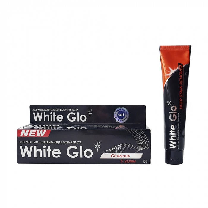 

White Glo зубная паста 100гр отбеливающая с углем