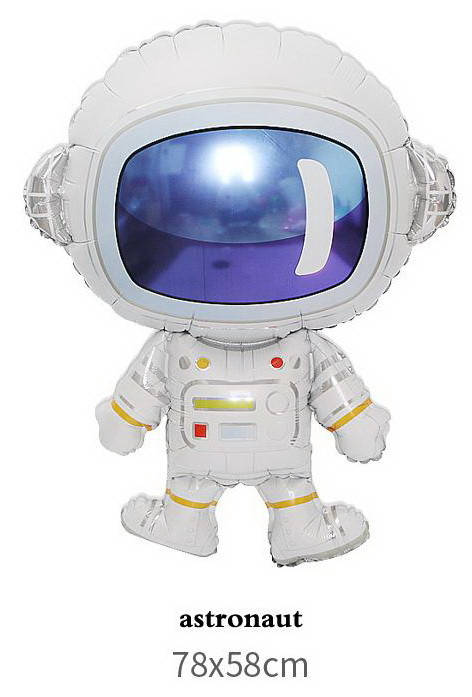 

Фольговані фігурні кулі "Космонавт" Размер:78см*58cm.