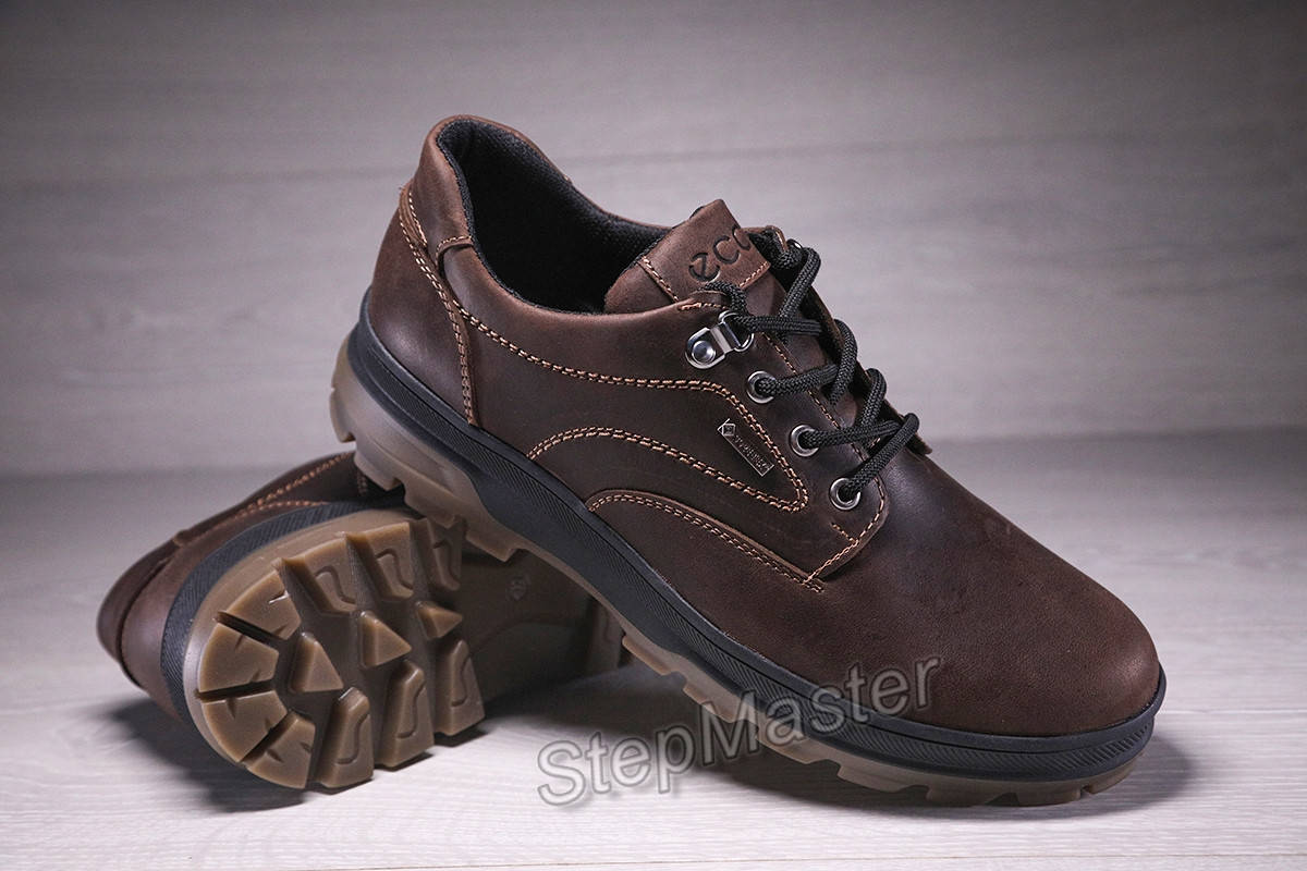 

Спортивные кожаные туфли ECCO Track Waterproof Brown 45, Коричневый
