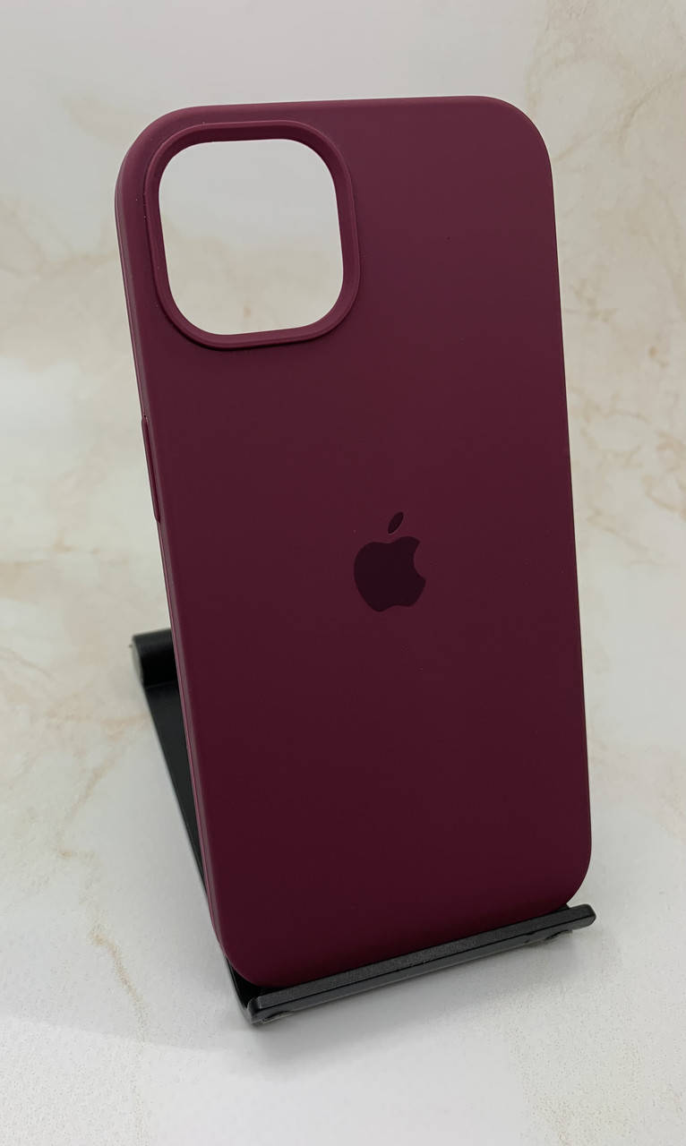 

Чехол с микрофиброй iPhone 13 оригинальный Silicone Case противоударный бордовый