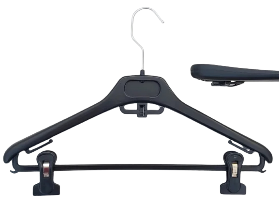 

Вішалка пластмасова ZARA чорного кольору з прищіпками для легкого одягу 40см, Черный