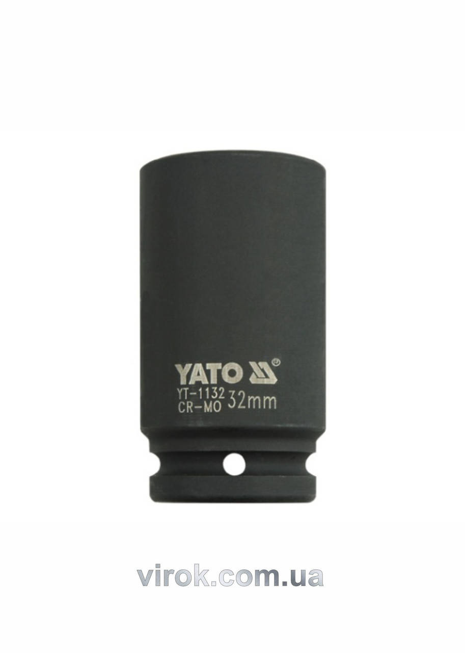 

Головка торцевая ударная шестигранная YATO 3/4" М32 х 90 мм YT-1132