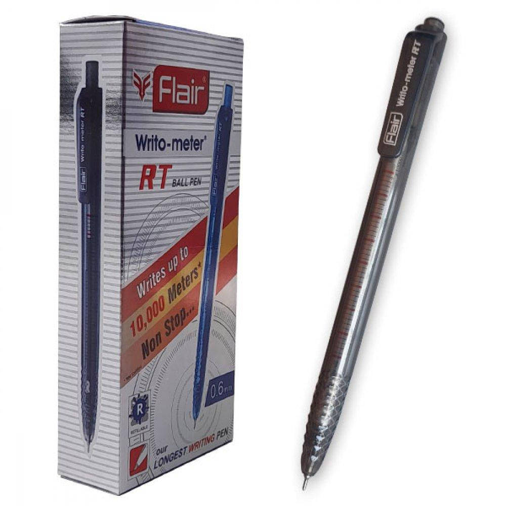 

Ручка автоматическая масляная 10км Flair Writo-meter 1311 RT, черная
