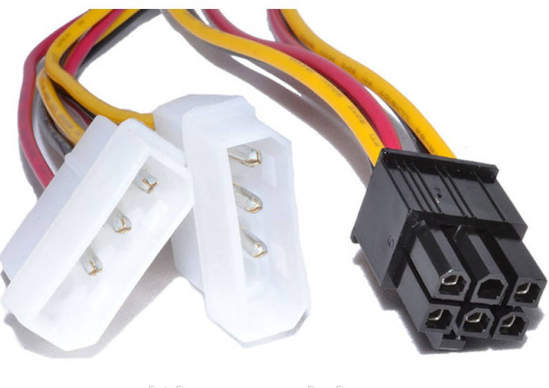 

Кабель питания для видеокарт (6pin- 2x PCI-E), длина 15см