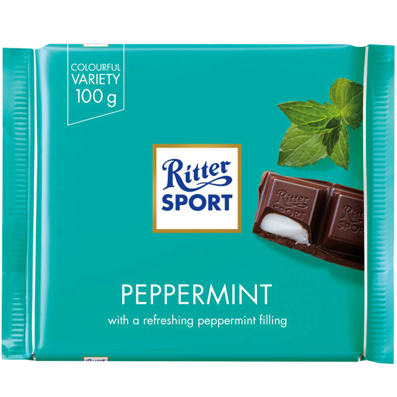 

Шоколад Ritter Sport Pfefferminz Мята 100г (1уп/12шт)