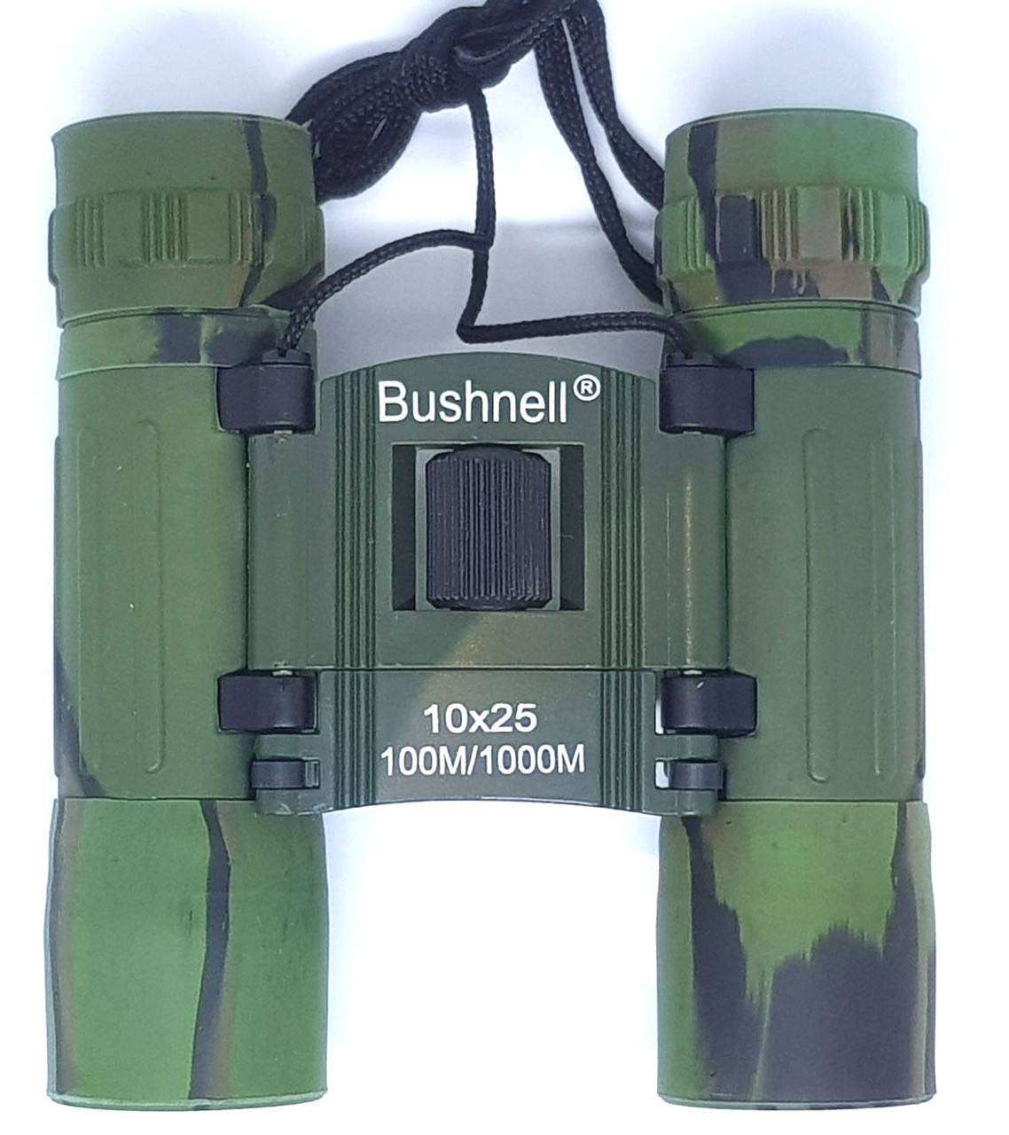 

Бинокль влагозащищённый карманный оптика для наблюдения с чехлом Bushnell 10x25 черный