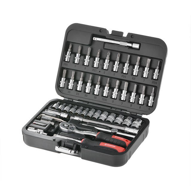 

Набор инструментов 1/4", 46ед., Cr-V INTERTOOL ET-8046
