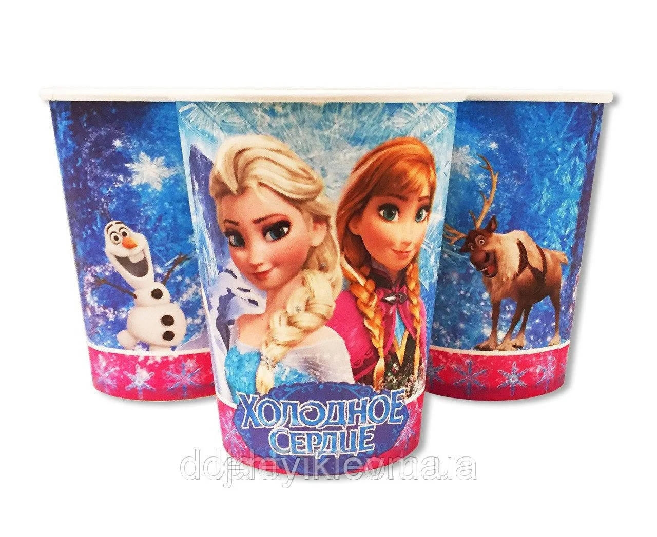 

Стаканчики бумажные Холодное сердце (10шт/уп. 250 мл.) одноразовые детские -
