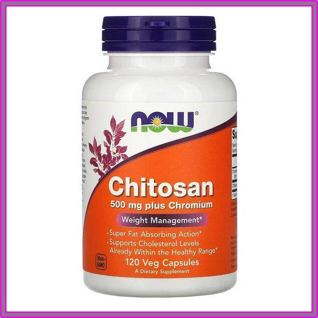 

Now Foods хитозан с хромом Chitosan 500 мг 120 вегетарианских капсул