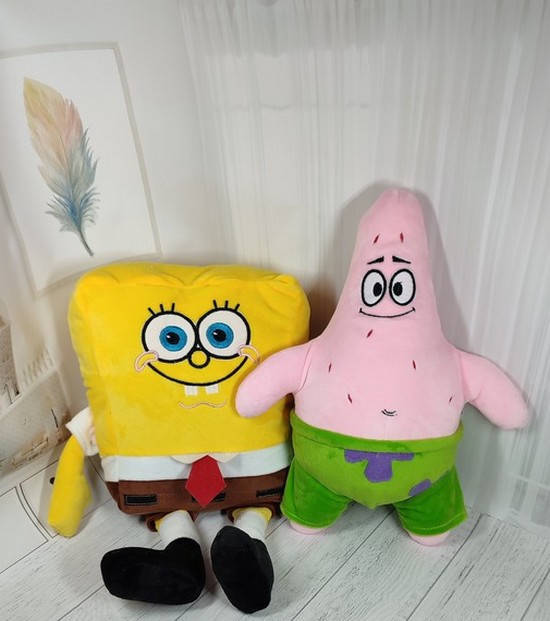

Набор Мягких игрушек Губка Боб и Патрик Стар (Sponge Bob 45 см) (Patrick Star 36 см), Разные цвета