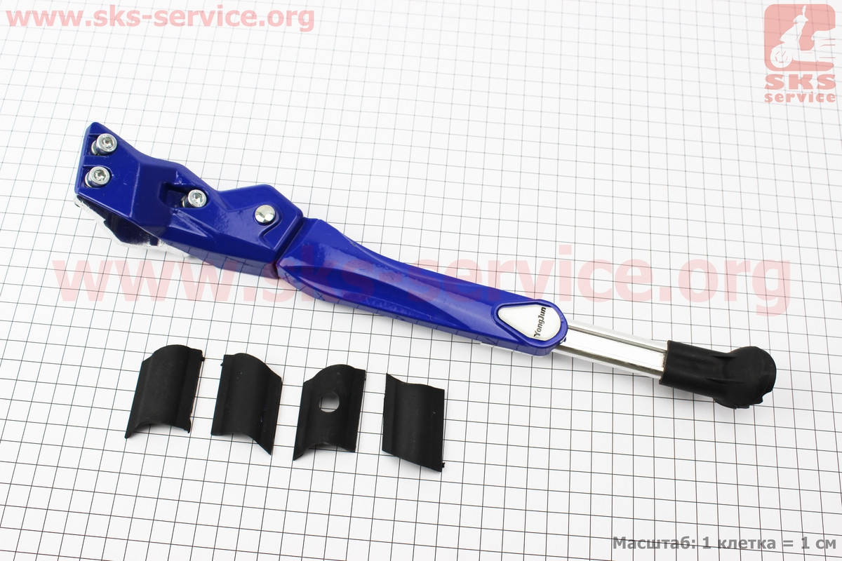 

Подножка боковая задняя телескопическая для 24- 29", крепление за перо рамы, алюминиевая, синяя "