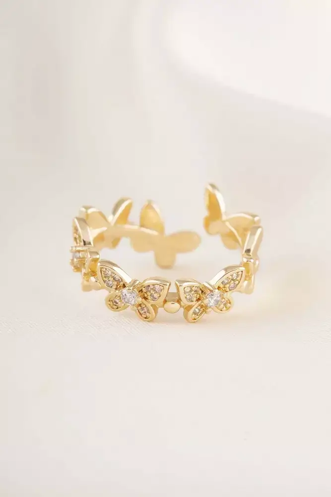 

Кольцо Золотые бабочки